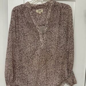 L’AGENCE leopard Print Blouse